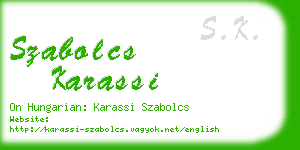 szabolcs karassi business card